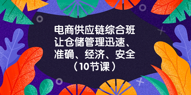 （8246期）电商-供应链综合班，让仓储管理迅速、准确、经济、安全！（10节课）-凌秋网创