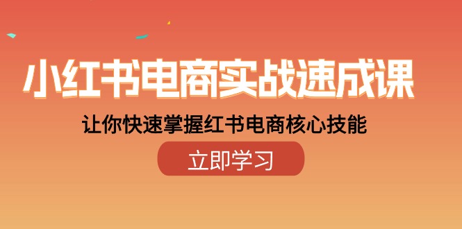 小红书电商实战速成课，让你快速掌握红书电商核心技能（28课）-凌秋网创