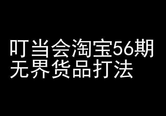 叮当会淘宝56期：无界货品打法-淘宝开店教程-凌秋网创