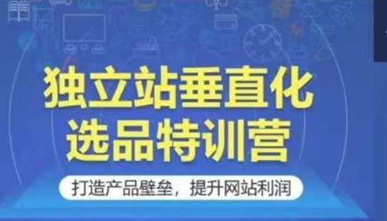 独立站垂直化选品特训营，打造产品壁垒，提升网站利润-凌秋网创
