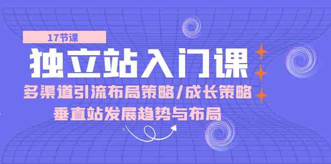 独立站入门课：多渠道引流布局策略/成长策略/垂直站发展趋势与布局-凌秋网创