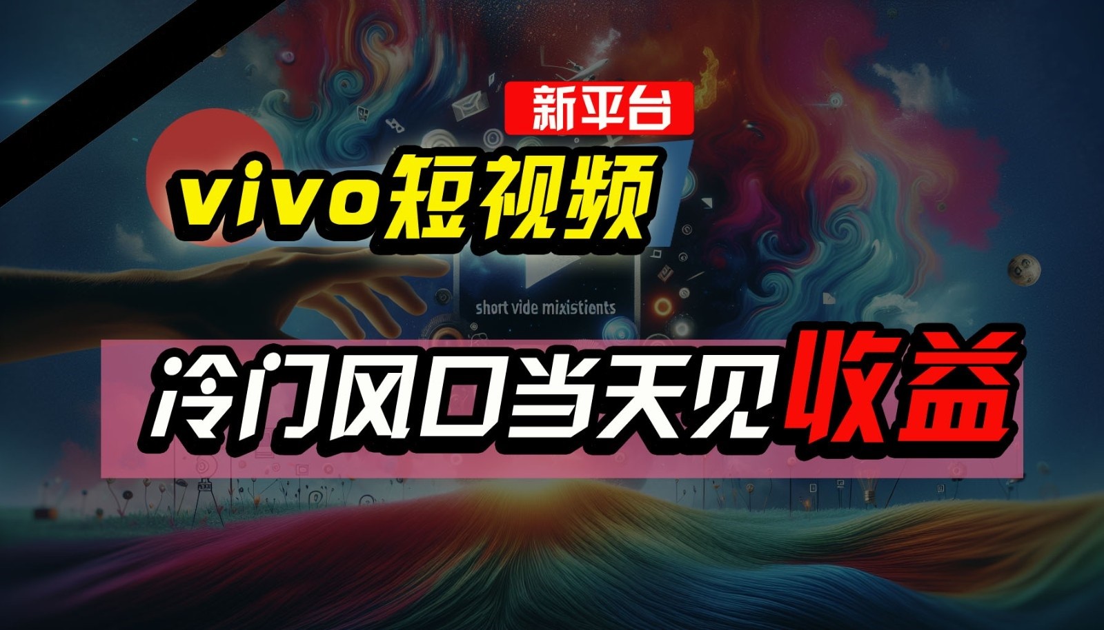 全新平台vivo短视频，新风口AI混剪无脑搬运，冷门风口当天见收益，7天撸了2300+了-凌秋网创