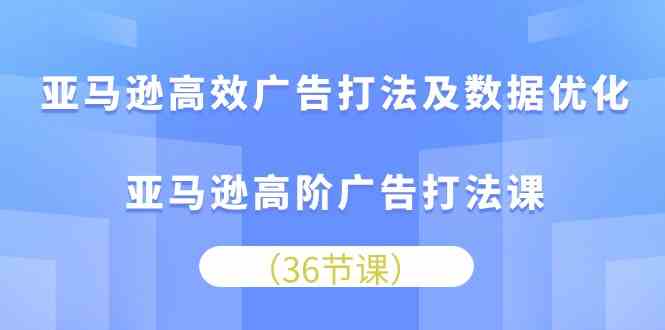 亚马逊高效广告打法及数据优化，亚马逊高阶广告打法课（36节）-凌秋网创