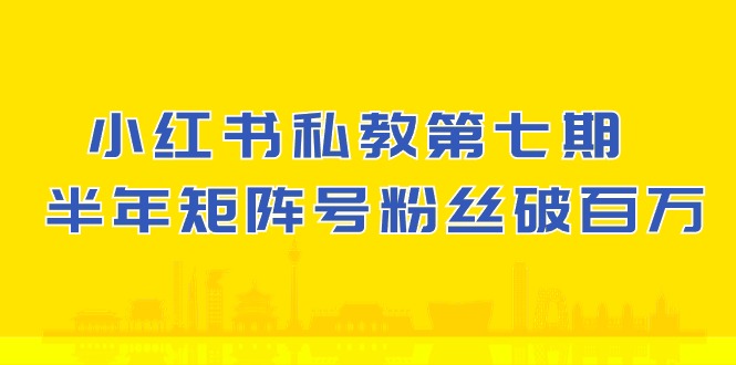 小红书私教第七期，小红书90天涨粉18w，1周涨粉破万 半年矩阵号粉丝破百万-凌秋网创