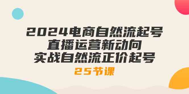 2024电商自然流起号，直播运营新动向 实战自然流正价起号（25节课）-凌秋网创
