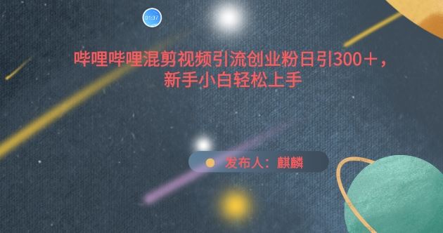哔哩哔哩混剪视频引流创业粉日引300+，新手小白轻松上手【揭秘】-凌秋网创