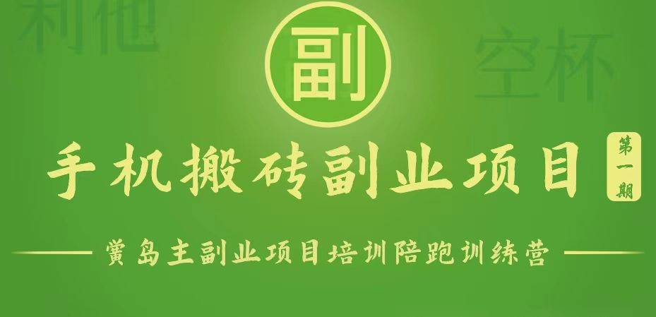 手机搬砖小副业项目训练营1.0，能用手机做的简单小副业-凌秋网创