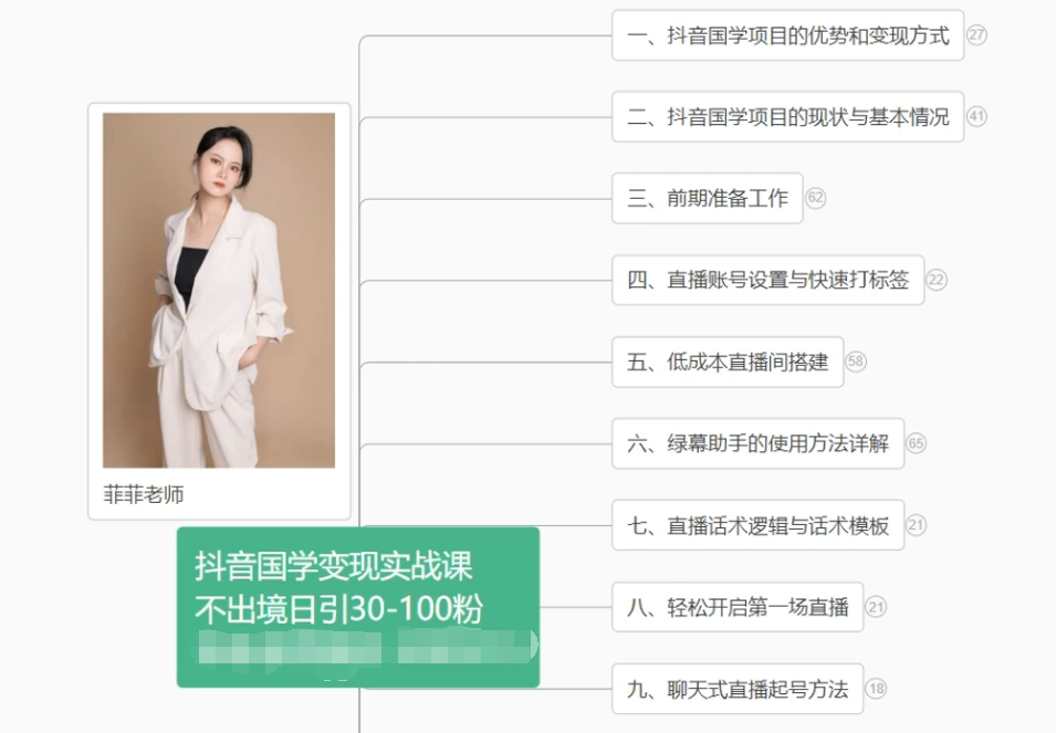 抖音国学变现项目：不出境日引30-100粉实战课程-凌秋网创