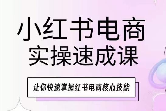 小红书电商实操速成课，让你快速掌握红书电商核心技能-凌秋网创