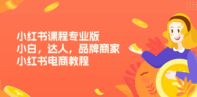 小红书课程专业版，小白，达人，品牌商家，小红书电商教程（15节）-凌秋网创