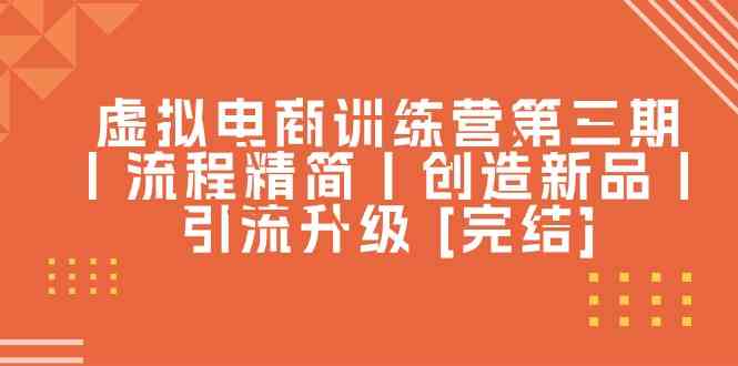 虚拟电商训练营第三期丨流程精简丨创造新品丨引流升级 [完结]-凌秋网创