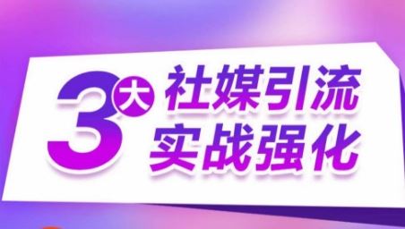 3大社媒引流实战强化，多渠道站外引流，高效精准获客，订单销售额翻倍增长-凌秋网创