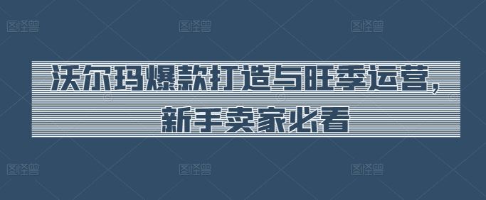 沃尔玛爆款打造与旺季运营，新手卖家必看-凌秋网创