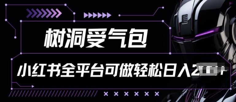 小红书等全平台树洞受气包项目，轻松日入一两张【揭秘】-凌秋网创