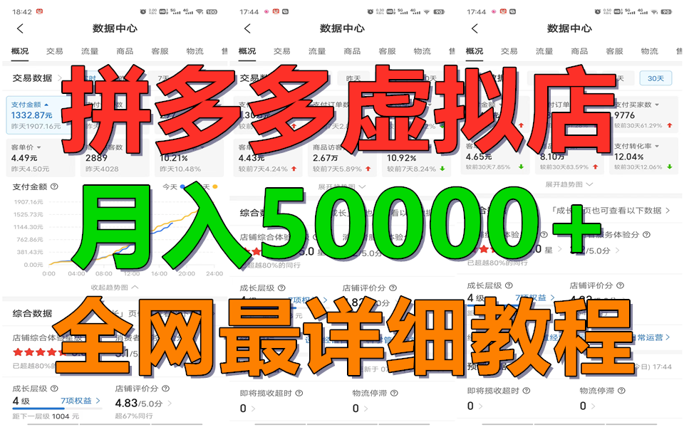 拼多多虚拟电商训练营月入50000+你也行，暴利稳定长久，副业首选-凌秋网创
