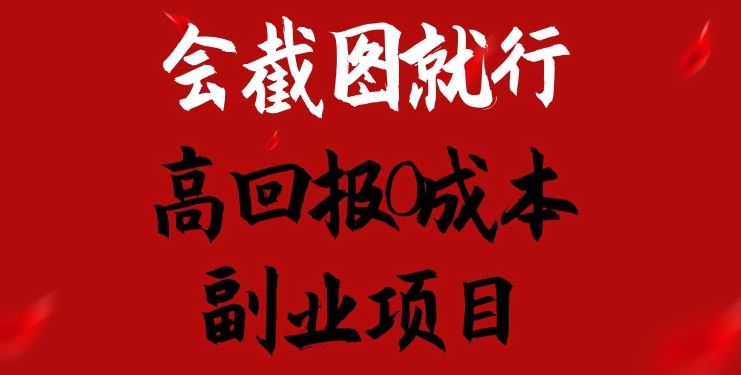 会截图就行，高回报0成本副业项目，卖离婚模板一天1.5k+【揭秘】-凌秋网创