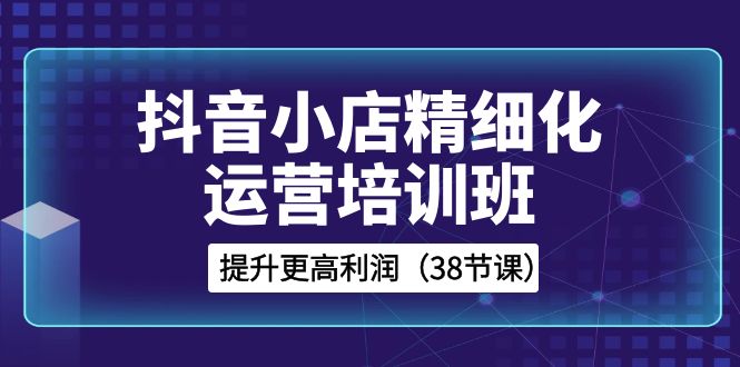 （8391期）抖音小店-精细化运营培训班，提升更高利润（38节课）-凌秋网创