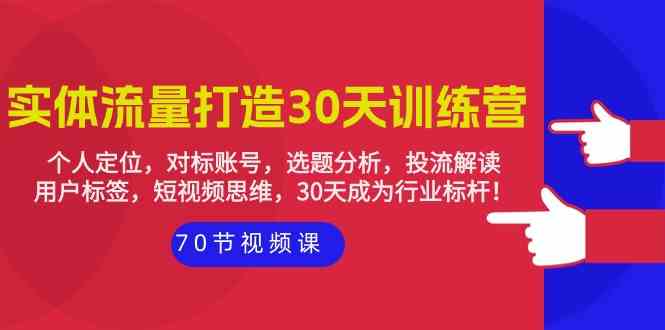 （9782期）实体-流量打造-30天训练营：个人定位，对标账号，选题分析，投流解读-70节-凌秋网创