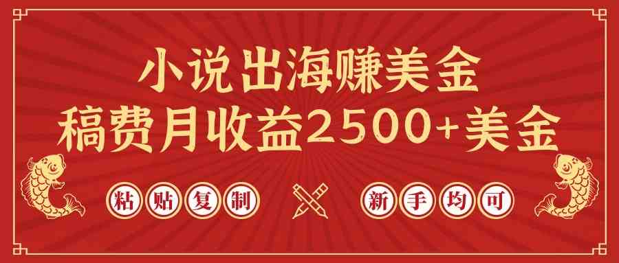 （9765期）小说出海赚美金，稿费月收益2500+美金，仅需chatgpt粘贴复制，新手也能玩转-凌秋网创