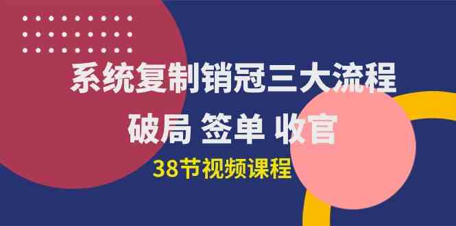 （10171期）系统复制 销冠三大流程，破局 签单 收官（38节视频课）-凌秋网创