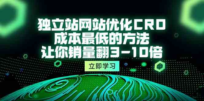 （10173期）独立站网站优化CRO，成本最低的方法，让你销量翻3-10倍（5节课）-凌秋网创