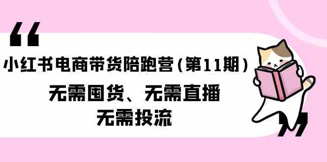 （9996期）小红书电商带货陪跑营(第11期)无需囤货、无需直播、无需投流（送往期10套）-凌秋网创
