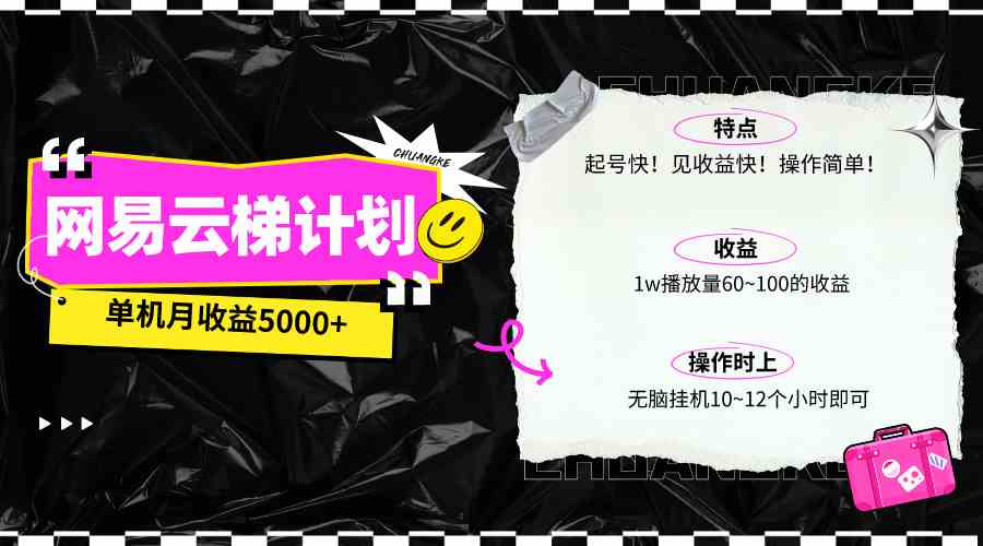 （10063期）最新网易云梯计划网页版，单机月收益5000+！可放大操作-凌秋网创