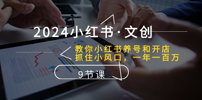 （10440期）2024小红书·文创：教你小红书养号和开店、抓住小风口 一年一百万 (9节课)-凌秋网创