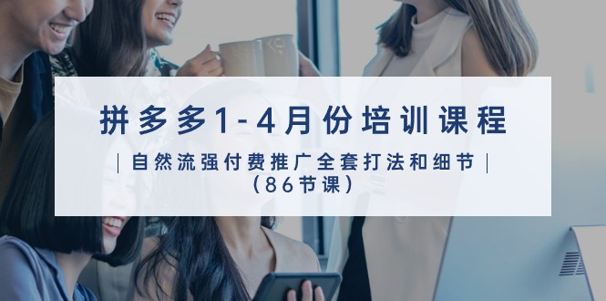 （10495期）拼多多1-4月份培训课程，自然流强付费推广全套打法和细节（86节课）-凌秋网创