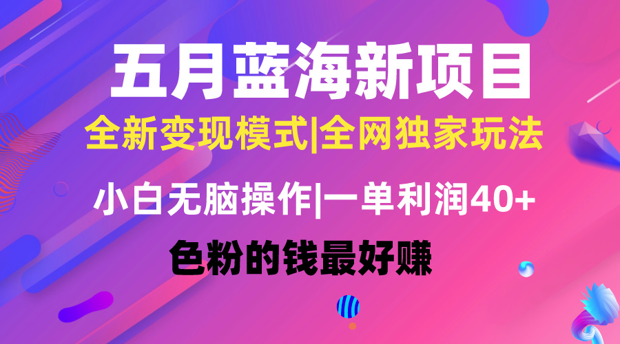 （10477期）五月蓝海项目全新玩法，小白无脑操作，一天几分钟，矩阵操作，月入4万+-凌秋网创
