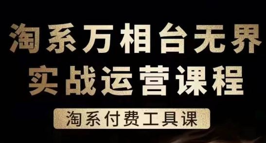 淘系万相台无界实战运营课，淘系付费工具课-凌秋网创