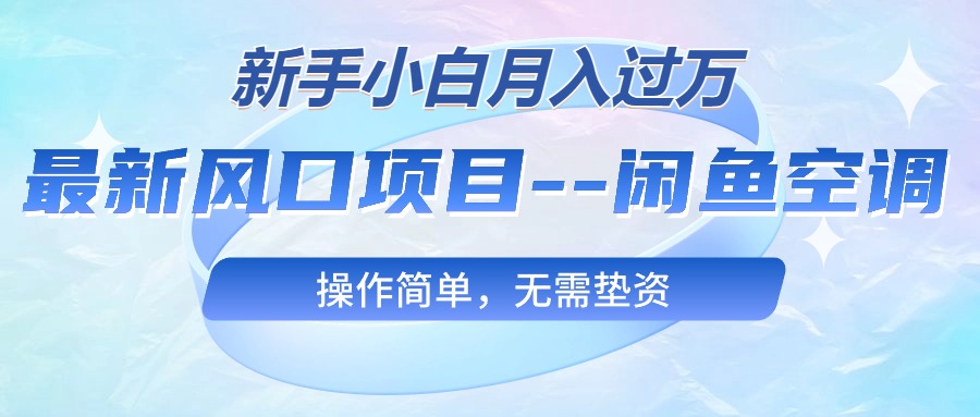 （10767期）最新风口项目—闲鱼空调，新手小白月入过万，操作简单，无需垫资-凌秋网创