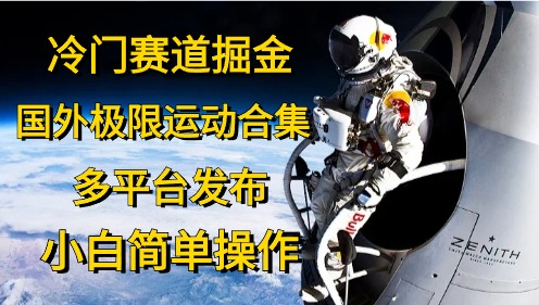 （10745期）冷门赛道掘金，国外极限运动视频合集，多平台发布，小白简单操作-凌秋网创