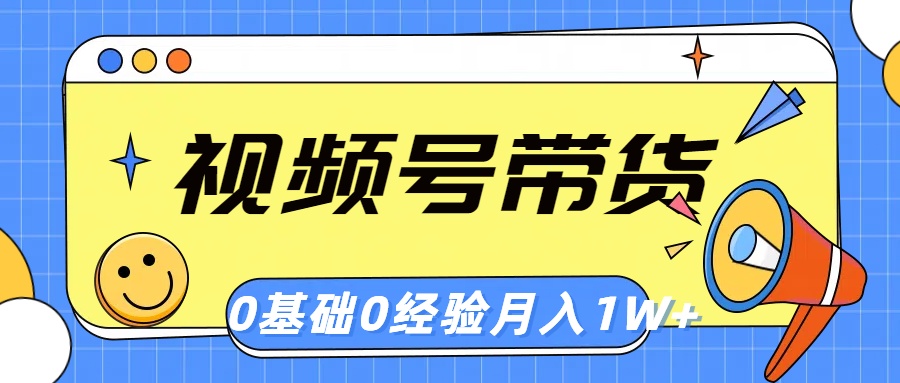 （10723期）视频号轻创业带货，零基础，零经验，月入1w+-凌秋网创
