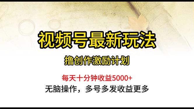 （10591期）视频号最新玩法，每日一小时月入5000+-凌秋网创