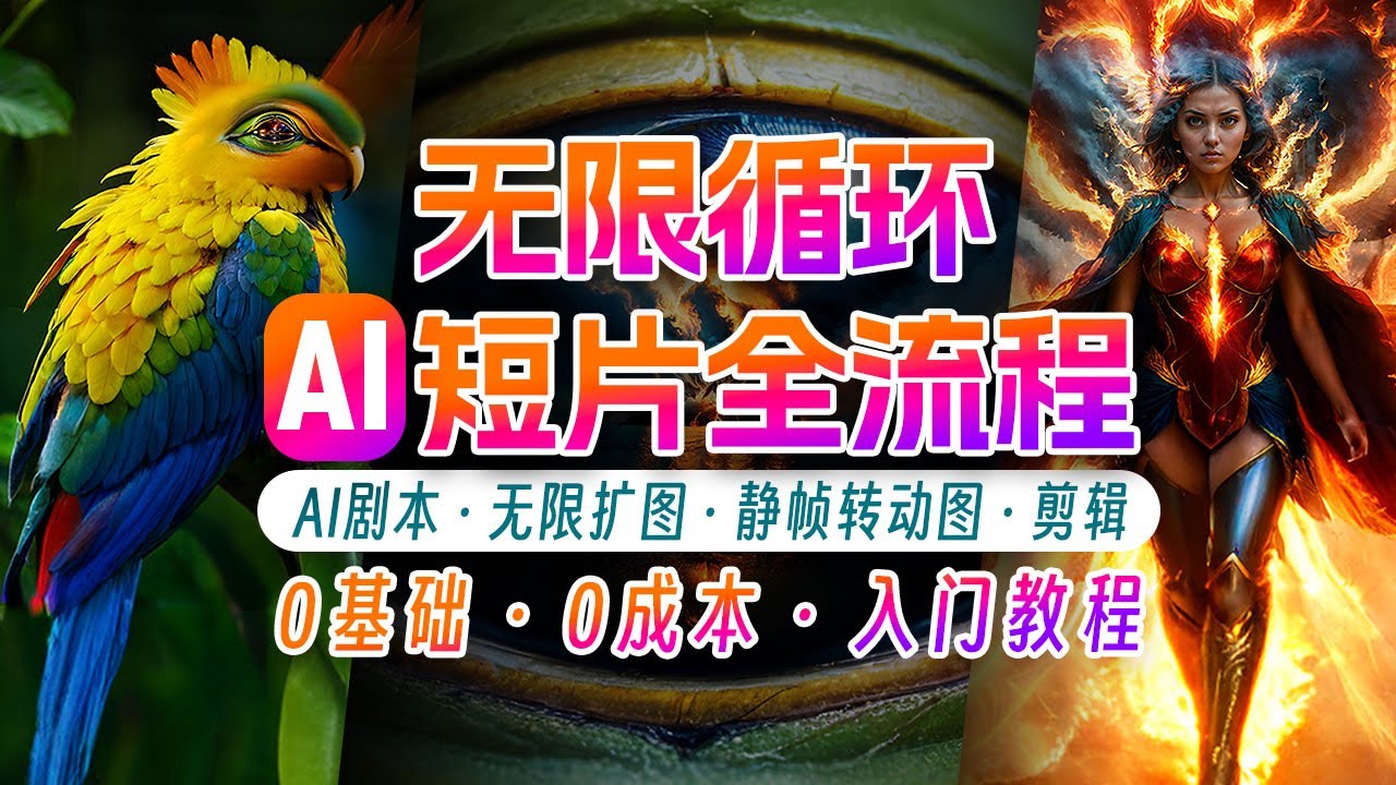 AI剪辑无限循环画面：新手轻松月入上万-凌秋网创