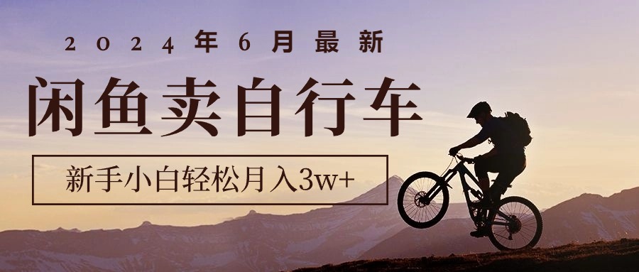 （10915期）2024年6月最新闲鱼卖自行车，新手小白轻松月入3w+项目-凌秋网创