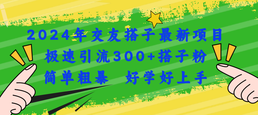 （11259期）2024年交友搭子最新项目，极速引流300+搭子粉，简单粗暴，好学好上手-凌秋网创