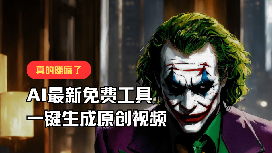 最新免费AI工具，一键生成原创视频，佛系搬运，轻松月入10000+！-凌秋网创