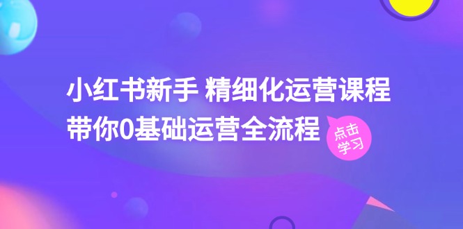 （11417期）小红书新手 精细化运营课程，带你0基础运营全流程（41节视频课）-凌秋网创