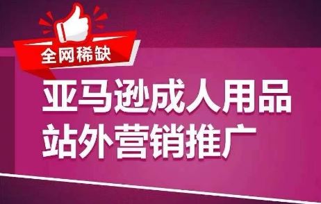 全网稀缺！亚马逊成人用品站外营销推广，​教你引爆站外流量，开启爆单模式-凌秋网创