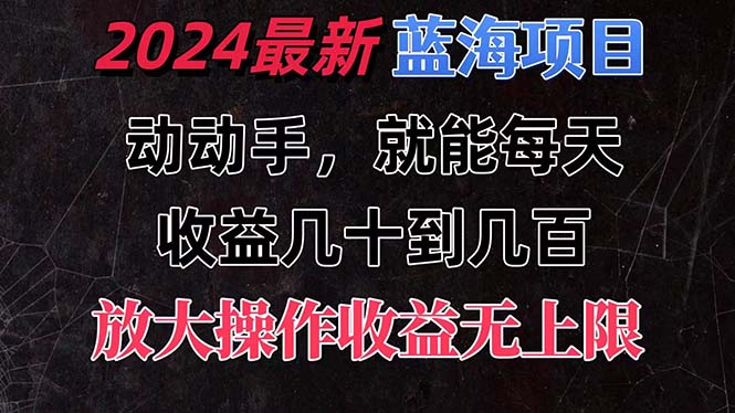 （11470期）有手就行的2024全新蓝海项目，每天1小时收益几十到几百，可放大操作收…-凌秋网创