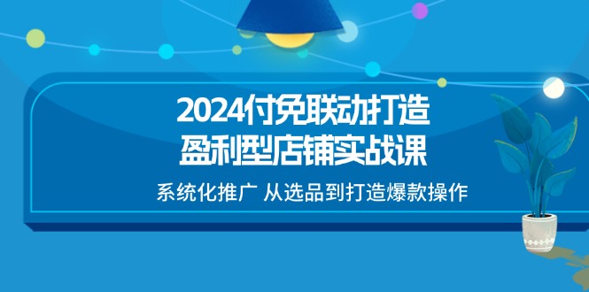（11458期）2024付免联动-打造盈利型店铺实战课，系统化推广 从选品到打造爆款操作-凌秋网创
