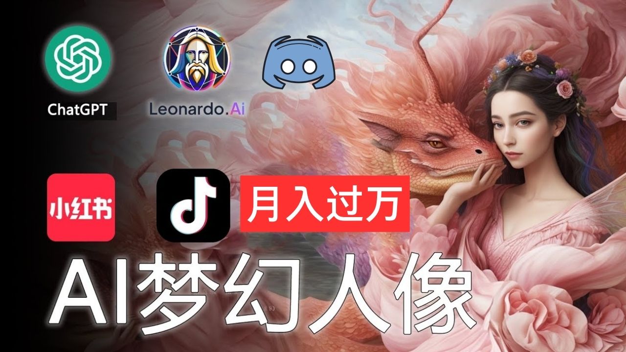 （11575期）AI摄影梦幻人像：零基础也能月入过万的秘密-凌秋网创