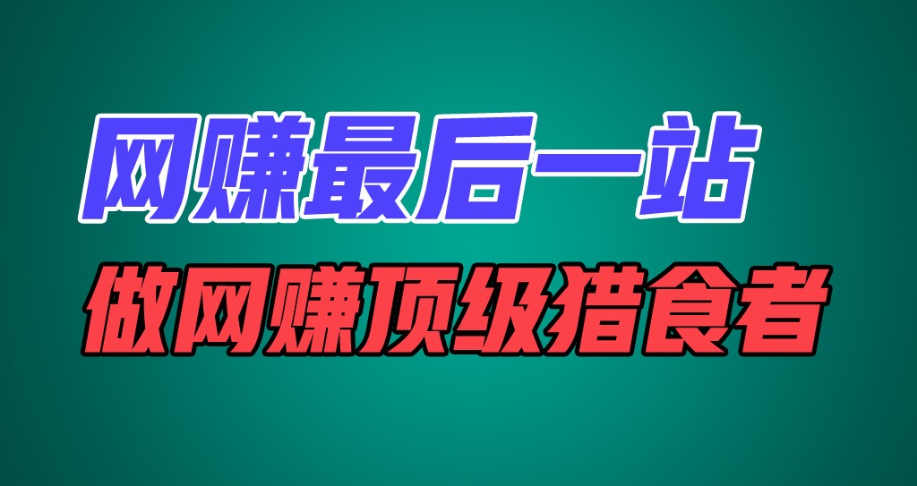 网赚最后一站，卖项目，做网赚顶级猎食者-凌秋网创
