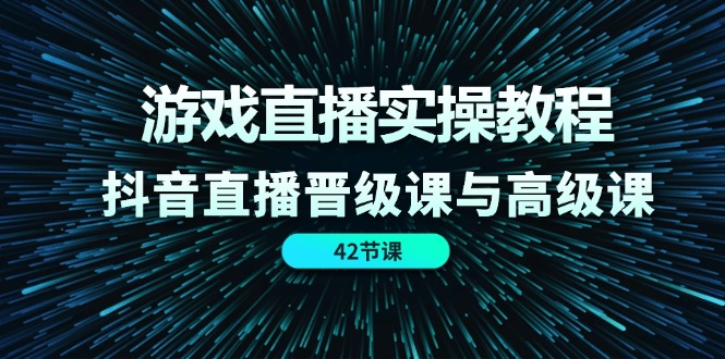 游戏直播实操教程，抖音直播晋级课与高级课（42节）-凌秋网创