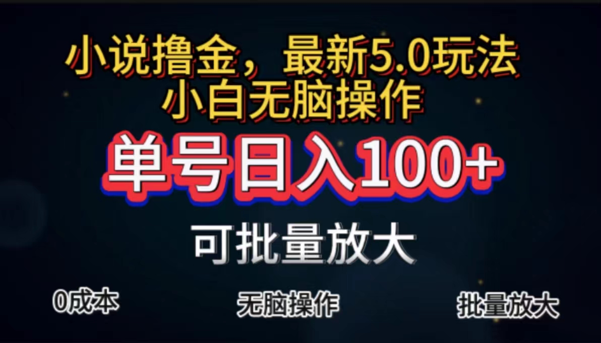 （11651期）全自动小说撸金，单号日入100+小白轻松上手，无脑操作-凌秋网创
