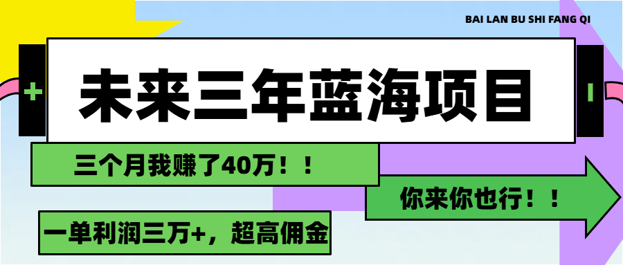 （11716期）未来三年，蓝海赛道，月入3万+-凌秋网创