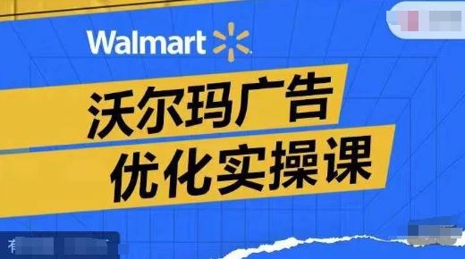 沃尔玛广告优化实操课，广告报告实操讲解，广告如何提高转化和ROAS等-凌秋网创