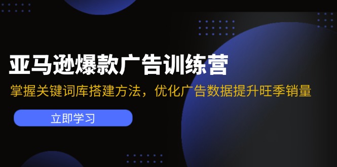 （11858期）亚马逊爆款广告训练营：掌握关键词库搭建方法，优化广告数据提升旺季销量-凌秋网创